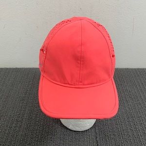 Avia Baseball Hat Womens OSFM Coral Silk Perforated Adjustable Strapback Cap